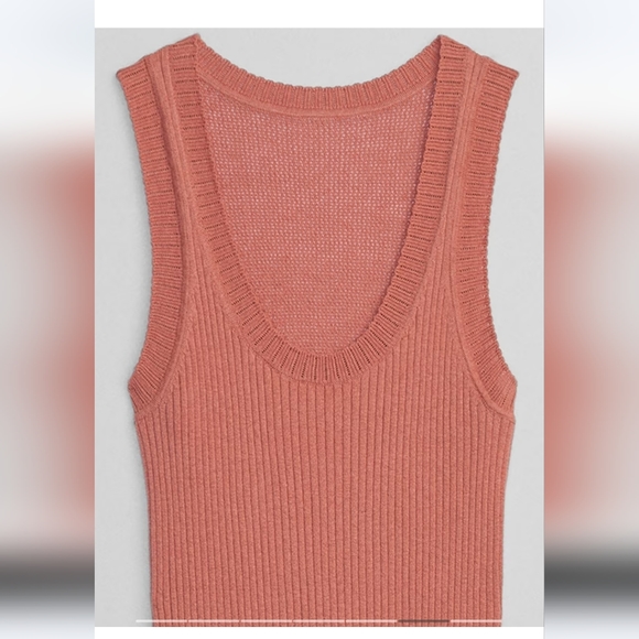 NWOT GAP Ribbed Crochet Tank Bodycon Midi Dress - Picture 4 of 8